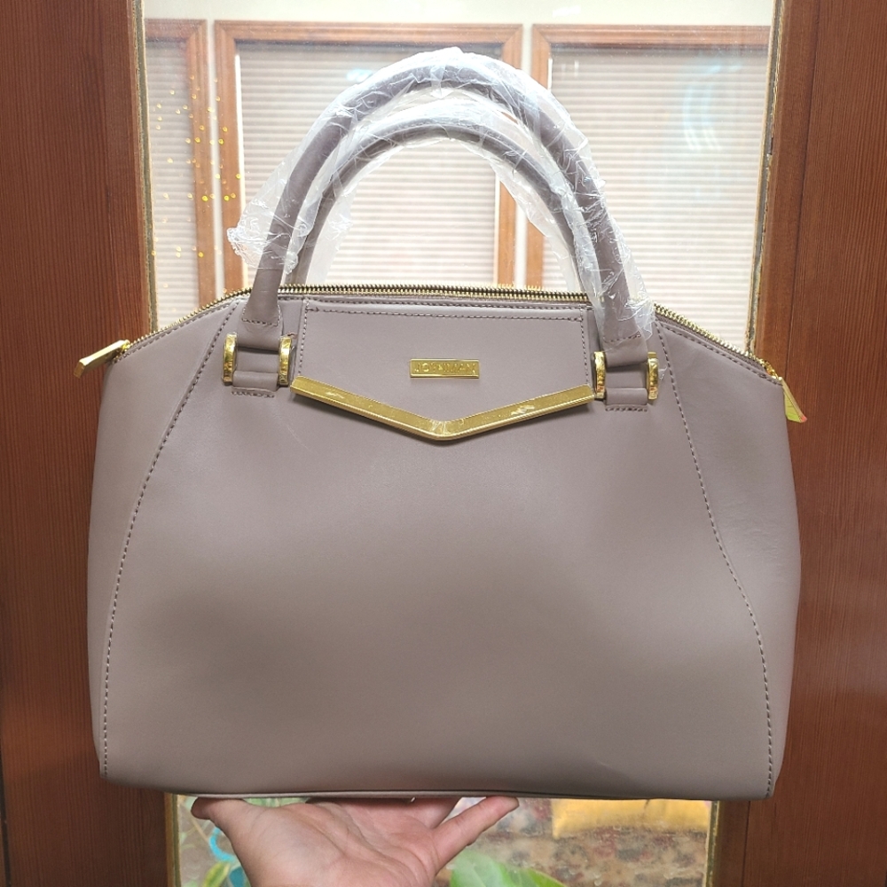 🆕️Joy & Iman Tan Leather Handbag Shoulder Bag Premium Durable Designer Purse